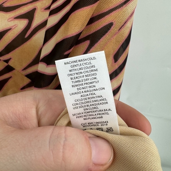 Louna Mesh Animal Tiger Print Sleeveless Women Small Mobwife Cocktail Modo Dress - Picture 9 of 9